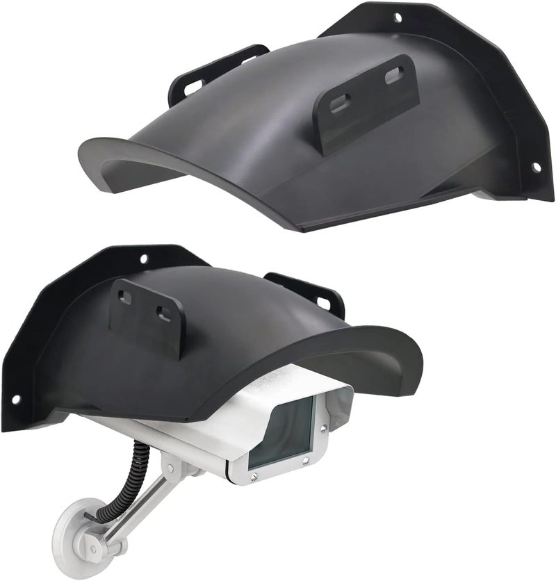 DGQ Outdoor CCTV Camera Top Cover,Weatherproof Glare Protection Cover Sunshade for Suitable for Most Bullets and Dome Security Cameras-Black - Image 3
